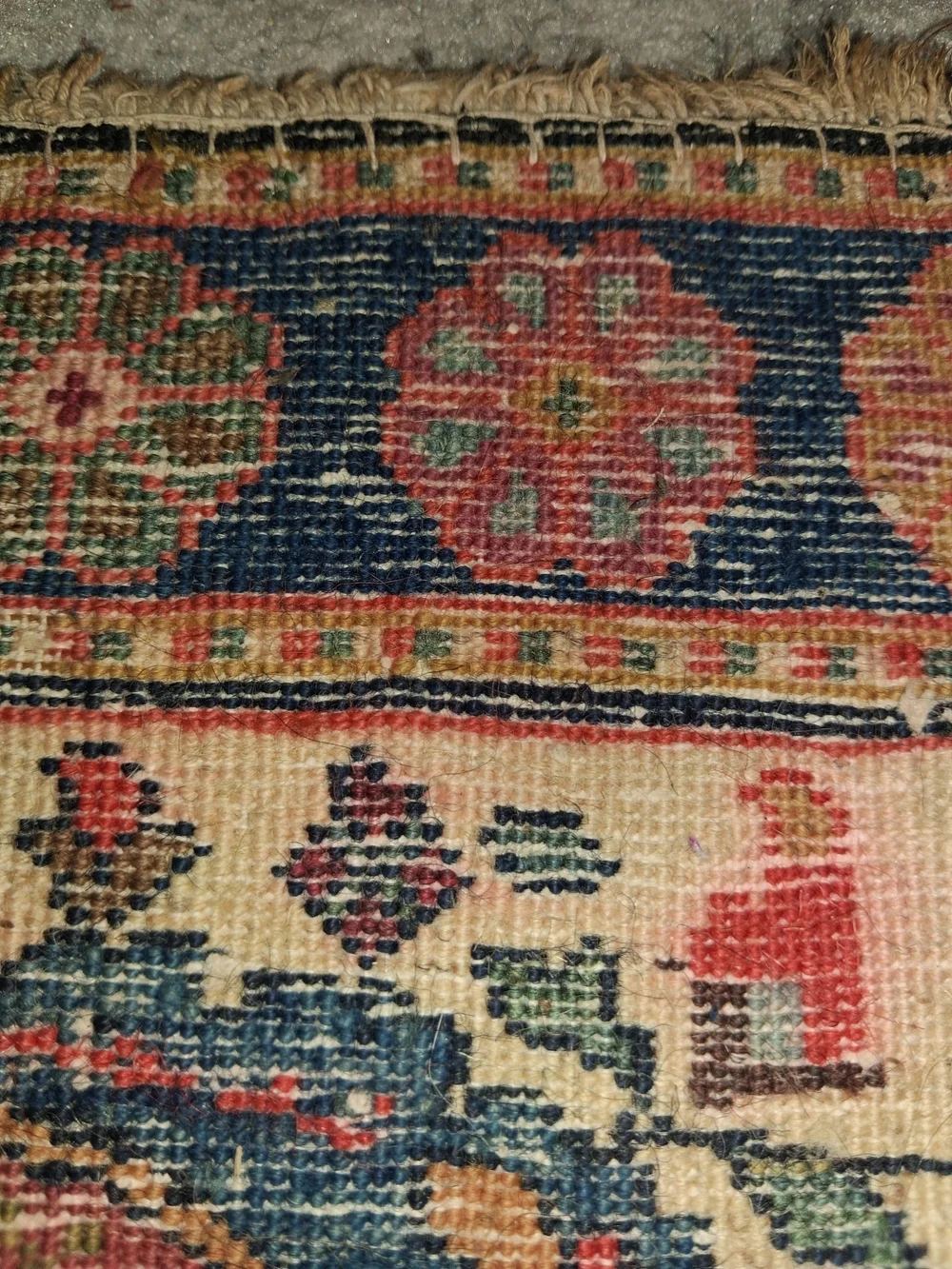 authentic, 80-year-old Turkish Yastik rug in this 22